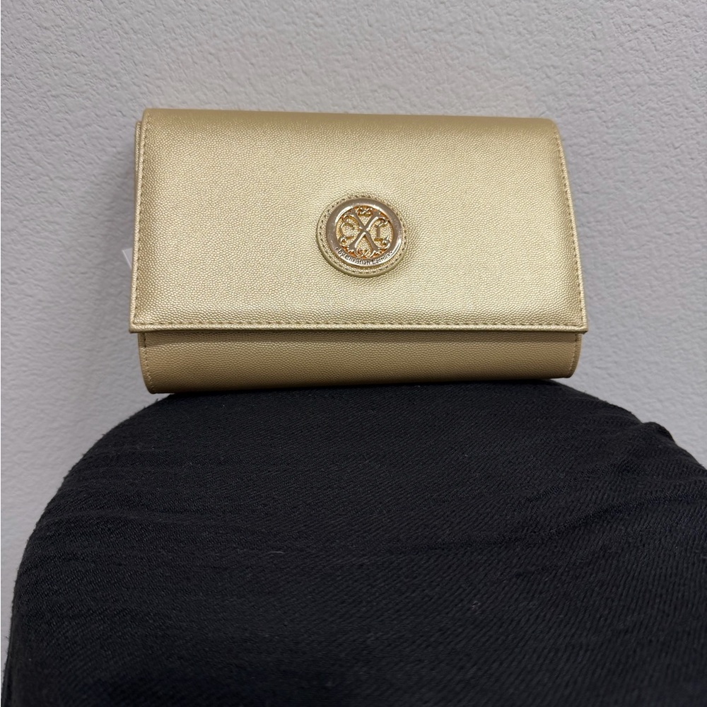 NWT Christian Lacroix Gold Clutch